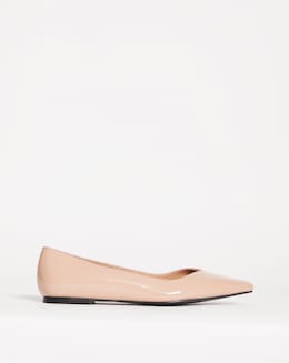 Benito Classic Sweetheart Cut Flat Shoes Ex Wide Fit