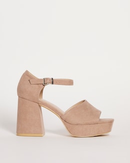 Pavla Heeled Platform Sandals Extra Wide Fit