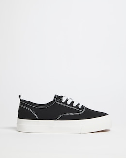 Gracie Stitch Detail Chunky Plimsole Ex Wide Fit