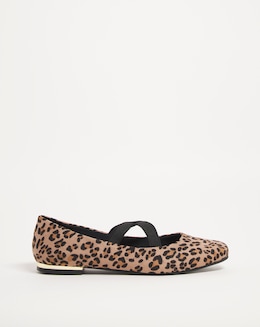 Collette Elasticated Crossover Ballerina Wide Fit Simply Comfort