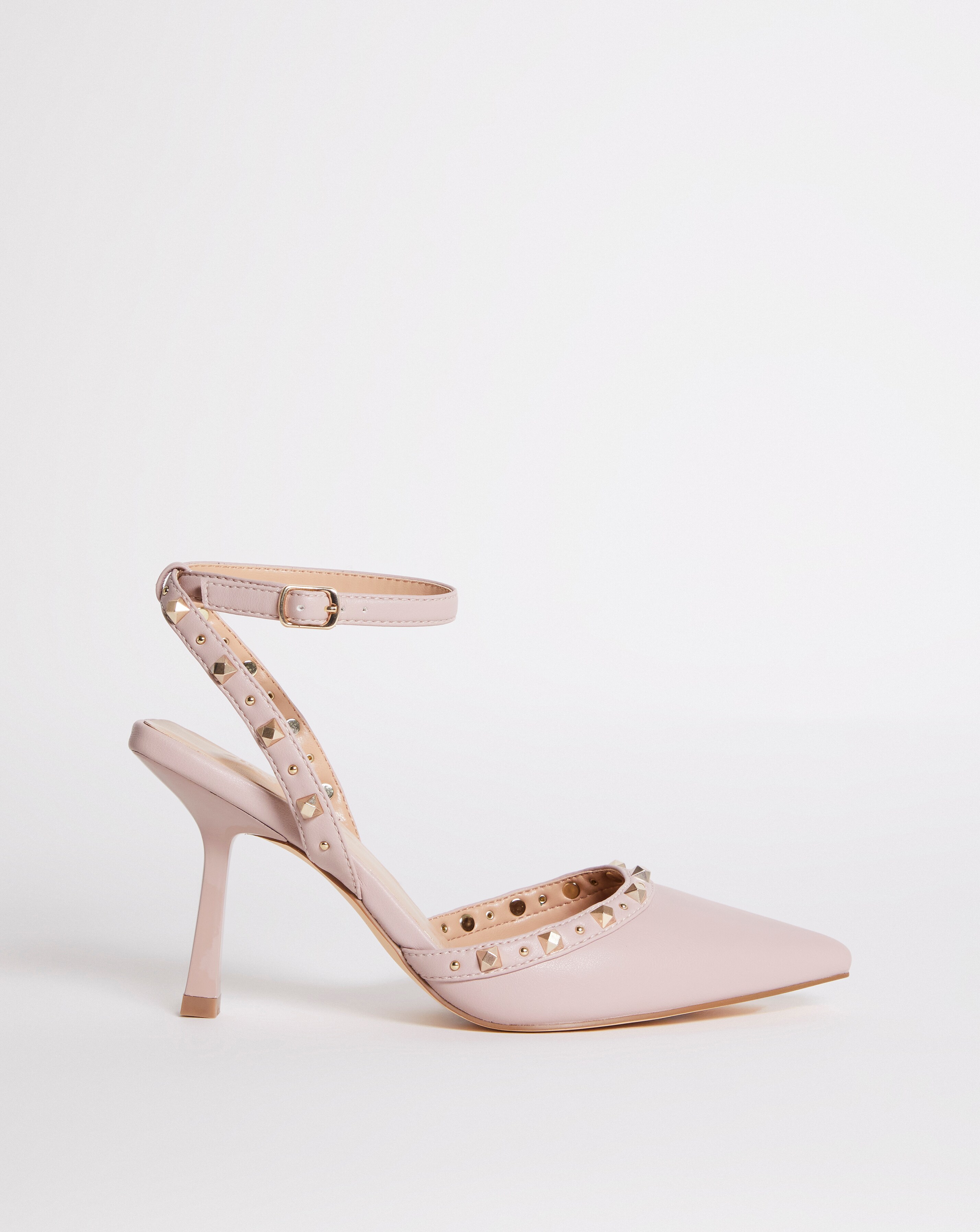 Hanny Studded Heel Court Shoe Ex Wide Fit Simply Be
