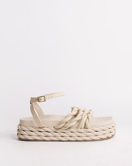 Kiara Rope Flatform Sandals Wide Fit