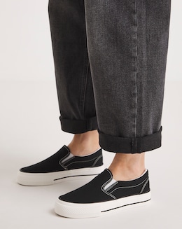 Nielson Slip On Chunky Sole Trainers Wide Fit