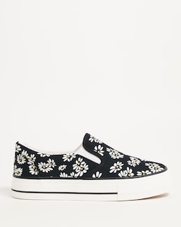 Nielson Slip On Chunky Sole Trainers Wide Fit