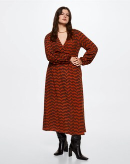 Mango Flowy Striped Dress