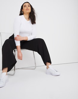 Tailored Wide Leg Trousers Long