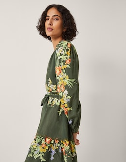Monsoon Jesse Floral Long Sleeve Mini Dress