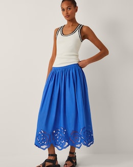 Monsoon Grace Cutwork Midi Skirt