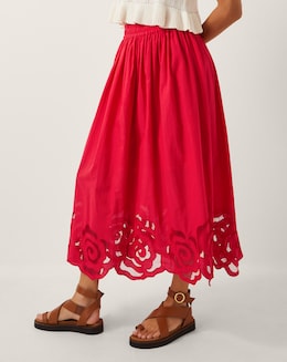 Monsoon Grace Cutwork Midi Skirt