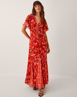 Monsoon Tallie Floral Cape Maxi Dress