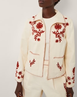 Monsoon Emilia Floral Embroidered Jacket