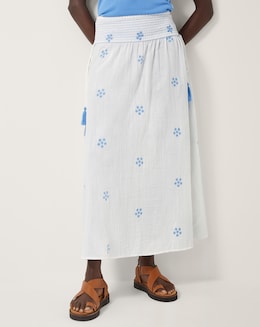 Monsoon Daisy Floral Midi Skirt
