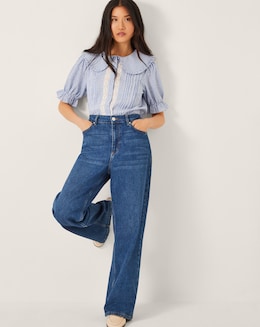 Monsoon Winnie Lace Stripe Shirt
