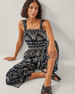 Monsoon Macie Shell Print Jumpsuit