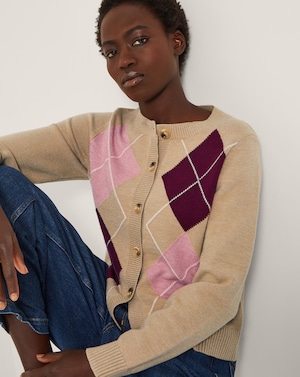 Monsoon Anne Argyle Knitted Cardigan - Image 3