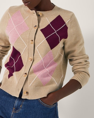 Monsoon Anne Argyle Knitted Cardigan - Image 4