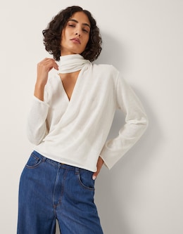 Monsoon Suri Sheer Wrap Blouse