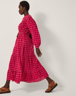 Monsoon Poppy Tiered Midi Dress