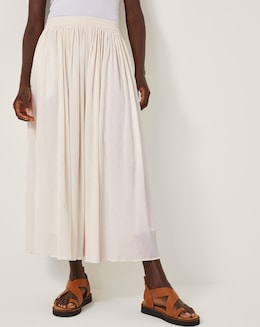 Monsoon Bethany Crinkle Midi Skirt