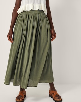 Monsoon Bethany Crinkle Midi Skirt