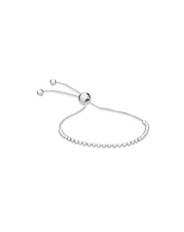 Sterling Silver Beaded Slider Bracelet