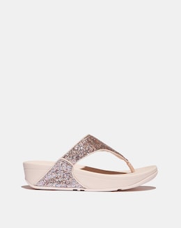 Fit Flop Rose Lulu Glitter Toe-Post Sandals -Standard Fit (D)