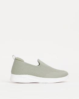 Cushion Walk Sage Arch Support Slip On Trainers- Wide Fit (E)