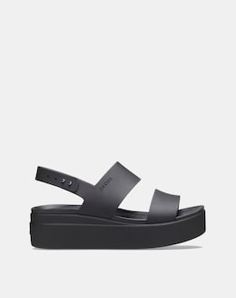 Crocs Black Brooklyn Low Wedge Sandals
