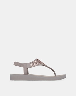 Skechers Meditation Toe Post Sling Back Sandals Standard Fit