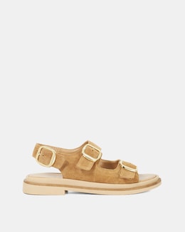 Dune Luckles Suede Buckel Sandals