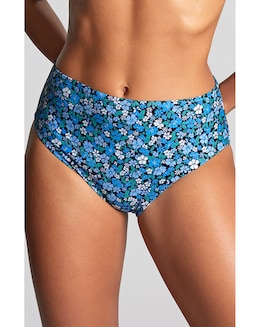 Panache High Waist Bikini Brief Blue Posy Print