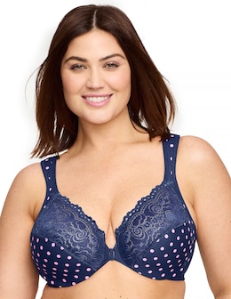 Glamorise Plus Size WonderWire Front-Fastening Bra 1245
