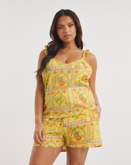 Chelsea Peers Frill Strap Cami &amp; Shortie PJ Set
