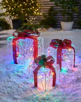 Lit Christmas Presents - Set of 3