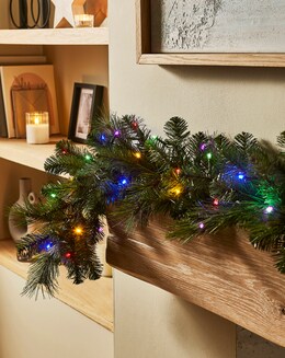 Zermatt Dual Colour Pre-Lit Christmas Garland - 1.8m