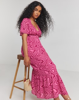 Twisted Wunder Melanie Swirl Chiffon Maxi Dress