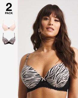 2 Pack Padded Boost Plunge Bras