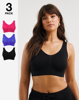 Pretty Secrets 3 Pack Plain Comfort Tops