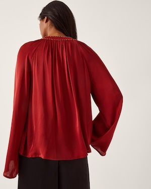 Monsoon Arlette Frill V-Neck Blouse - Image 2