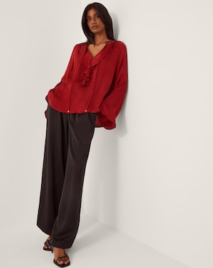 Monsoon Arlette Frill V-Neck Blouse - Image 3
