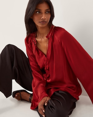 Monsoon Arlette Frill V-Neck Blouse - Image 4