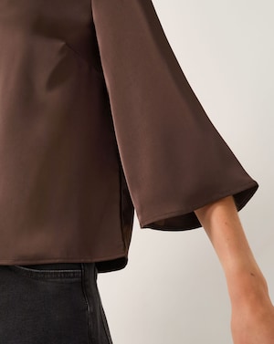 Monsoon Ingrid Bell Sleeve Satin Blouse - Image 4
