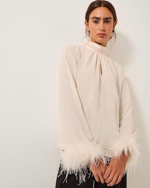Monsoon Luella Feather Cuff Top - Image 1