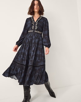 Monsoon Kelly Floral Print Midi Dress