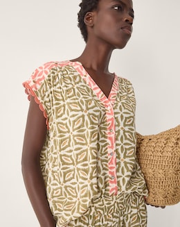 Monsoon Elma Sleeveless Print Top