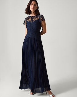 Monsoon Lace Pleated Bridesmaid Dress