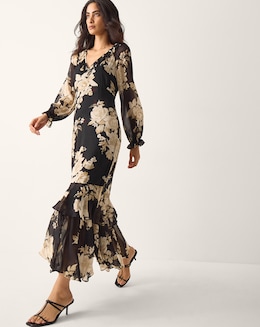Monsoon Rowena Floral Print  Maxi Dress