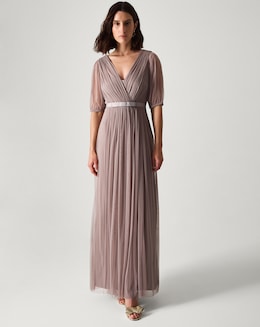 Monsoon Ellie Sheer Sleeve Maxi Dress