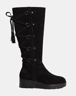 Joe Browns Suede Lace Up Boots Standard Calf E Fit