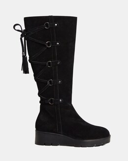 Joe Browns Suede Lace Boots Super Curvy Calf E Fit